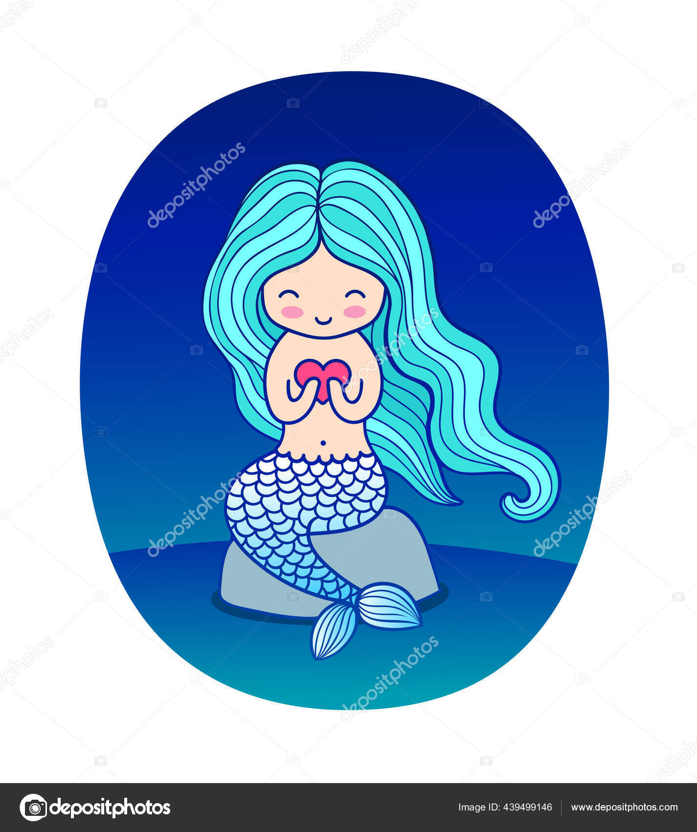 Kawaii menina desenho presente boneca, menina, roxo, azul, fita