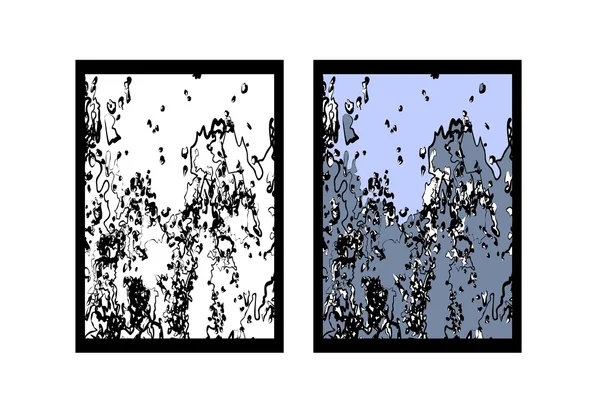 Desenho vetorial abstrato. Tsunami, avalanche a cair rochas, a força da natureza . —  Vetores de Stock