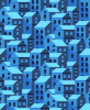 düz stil evler ile Seamless Modeli