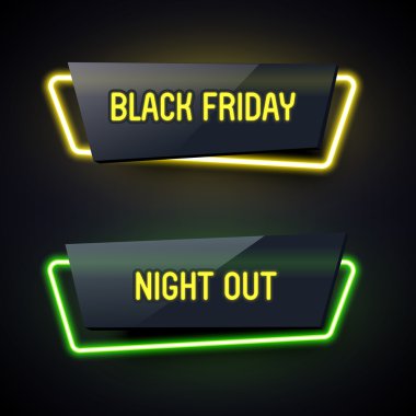 geometrik neon afiş