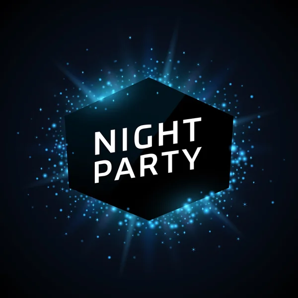 Night Party advertisement template. — Stock Vector