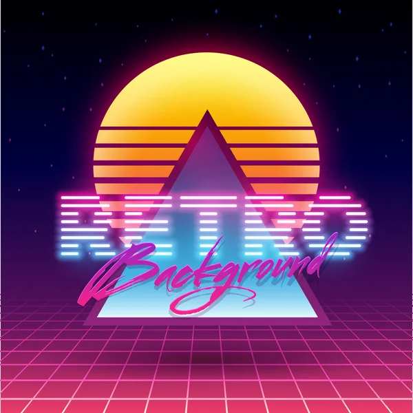 Retro futuristik arka plan 1980'lerin tarzı