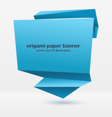 Origami paper banner