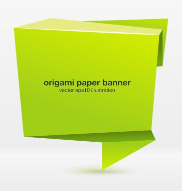 Origami paper banner