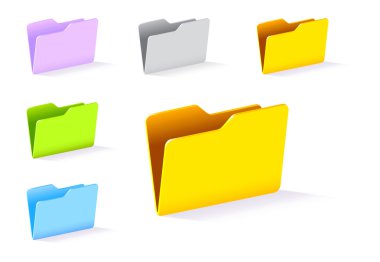 Beautiful colorful folders clipart