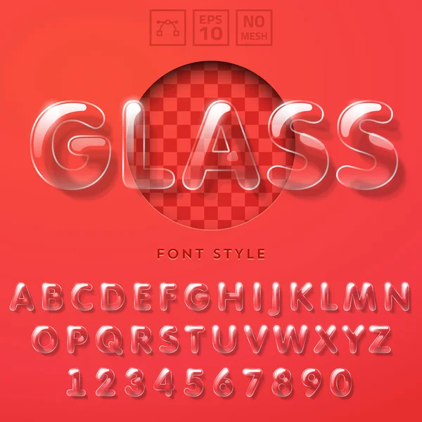 Alphabet made of glass tubes — Stock Vector