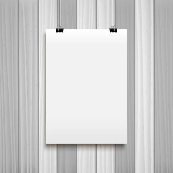 Poster bianco in bianco — Vettoriale Stock