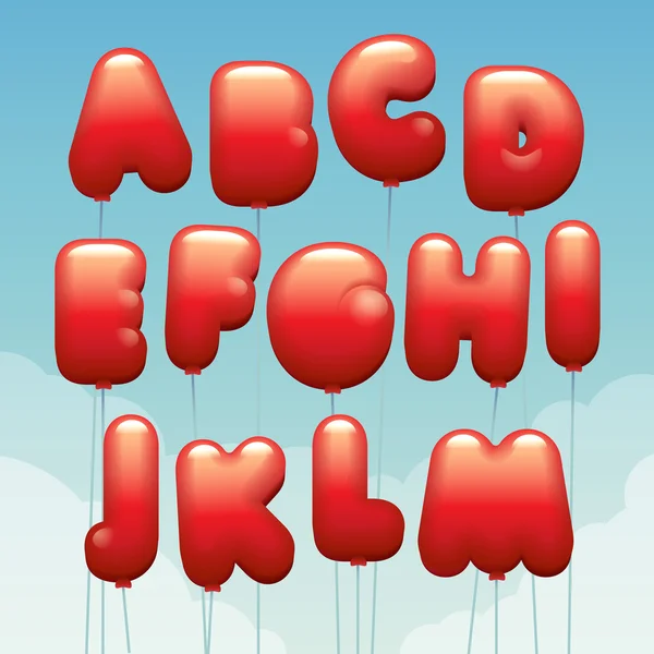 Αλφάβητο από πέταγμα αερόστατων — Διανυσματικό Αρχείο