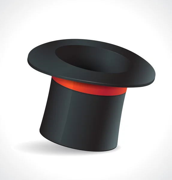 Sombrero mágico negro — Vector de stock