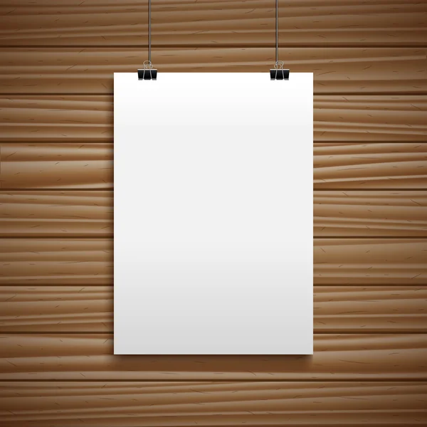 Weißes Blanko-Plakat — Stockvektor