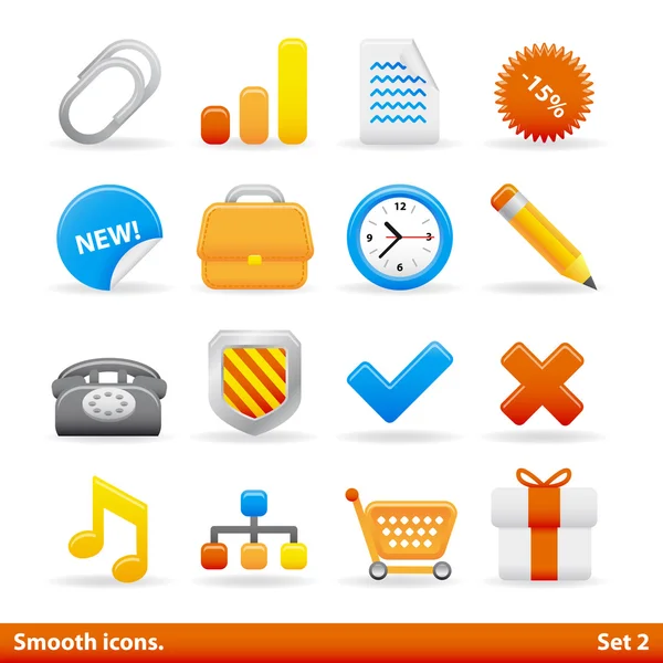 Colorful smooth icons — Stock Vector