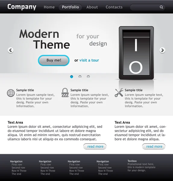 Modèle de site Web moderne — Image vectorielle