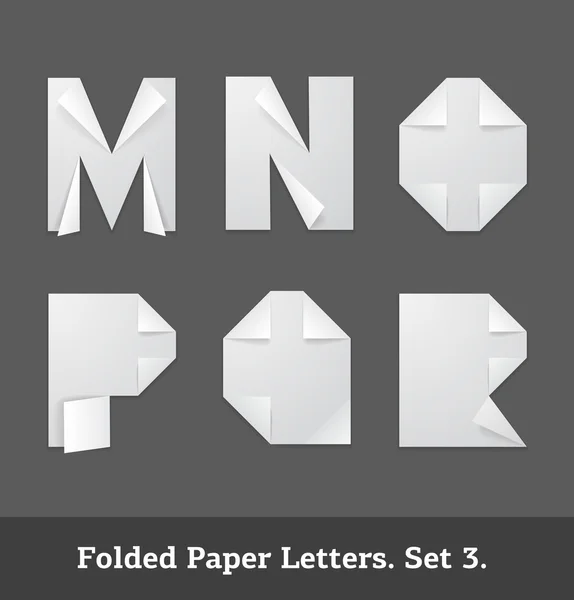 Сложенные бумажные буквы — стоковый вектор