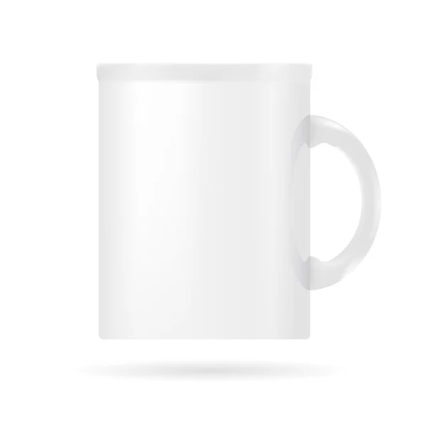 Realistische weiße Tasse — Stockvektor