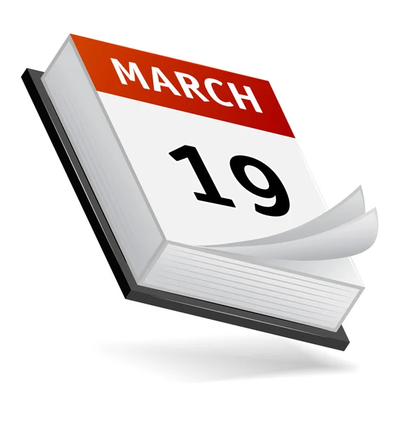 Calendario mensual realista — Vector de stock