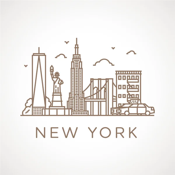 New York Şehri — Stok Vektör