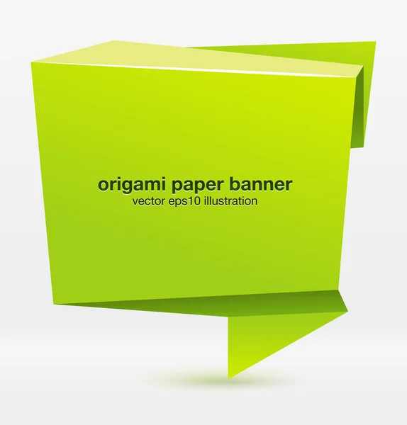 Banner papíru origami — Stockový vektor