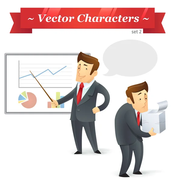 Üzleti karakter készlet — Stock Vector