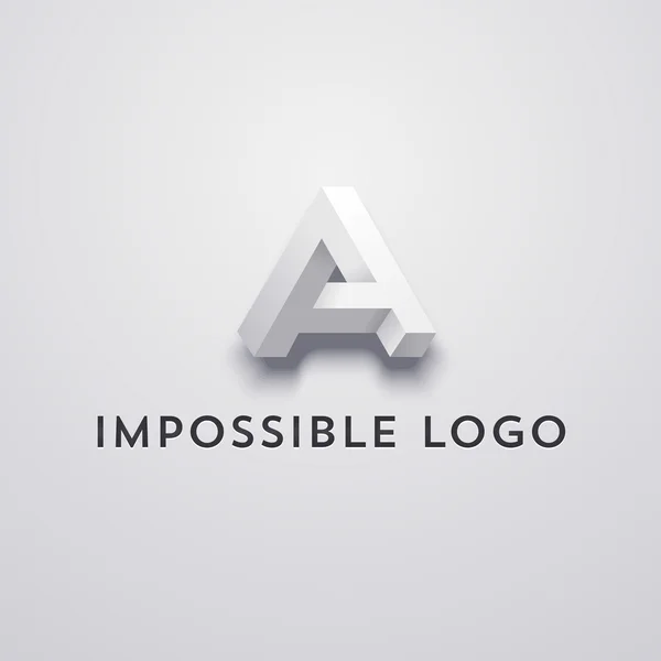 Impossible logo optical illusion — Stock Vector