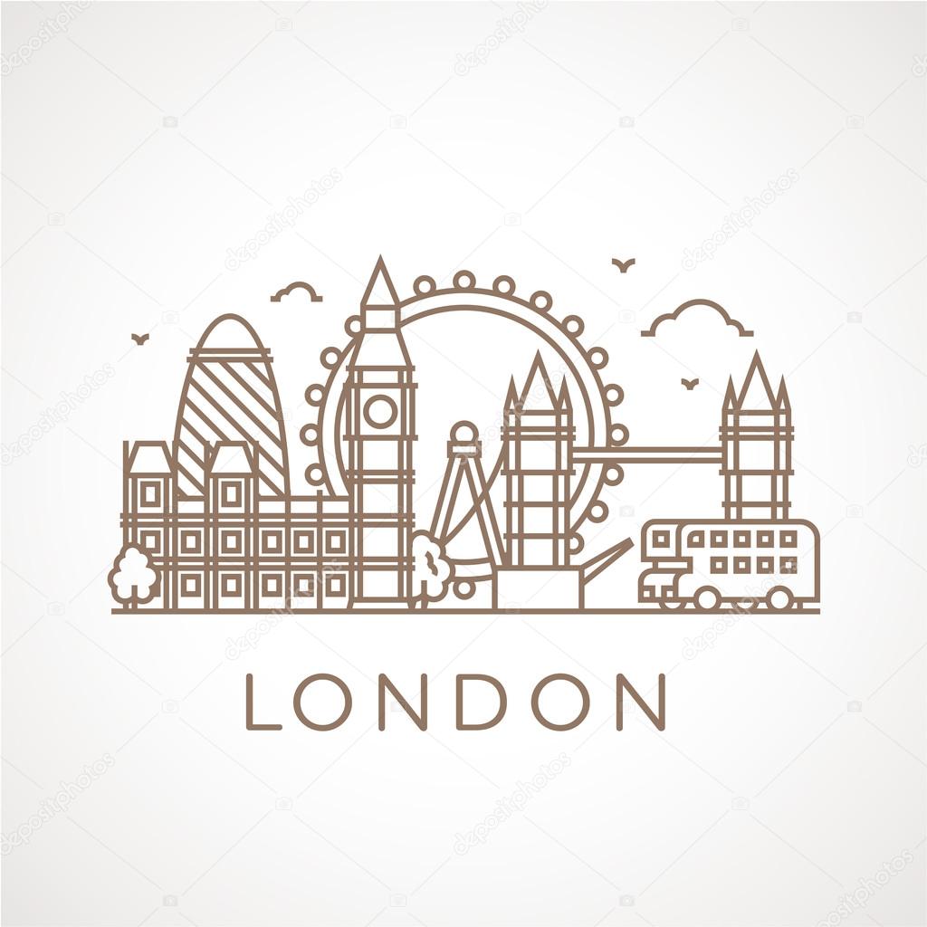 London with famous buildings and places
