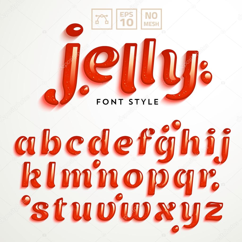 red jelly font