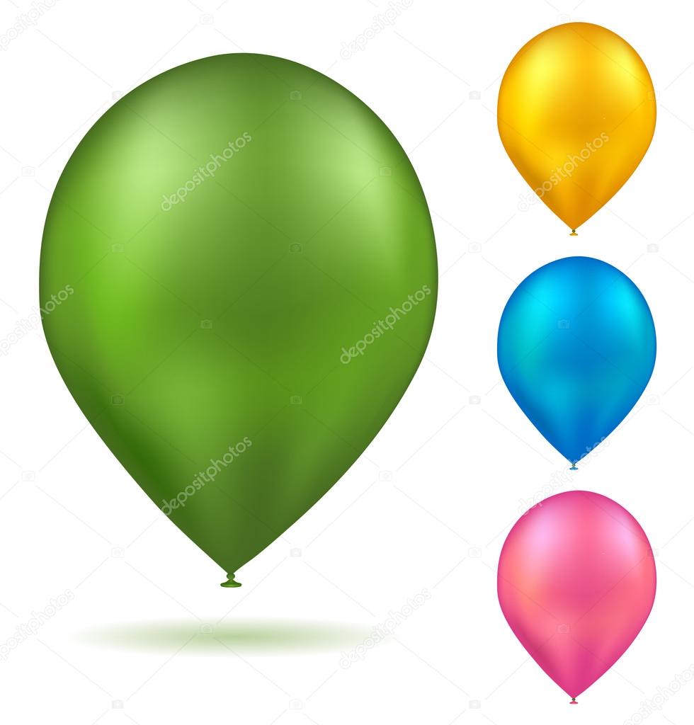 realistic colorful balloons