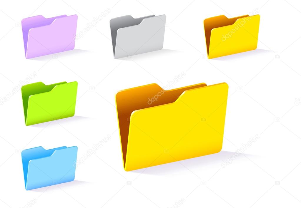 Beautiful colorful folders