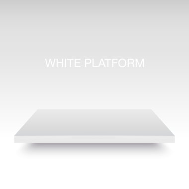 White platform stand