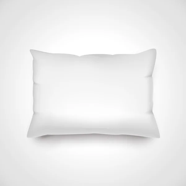 Белая реалистичная подушка — стоковый вектор