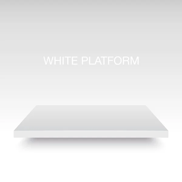 Witte platform stand — Stockvector