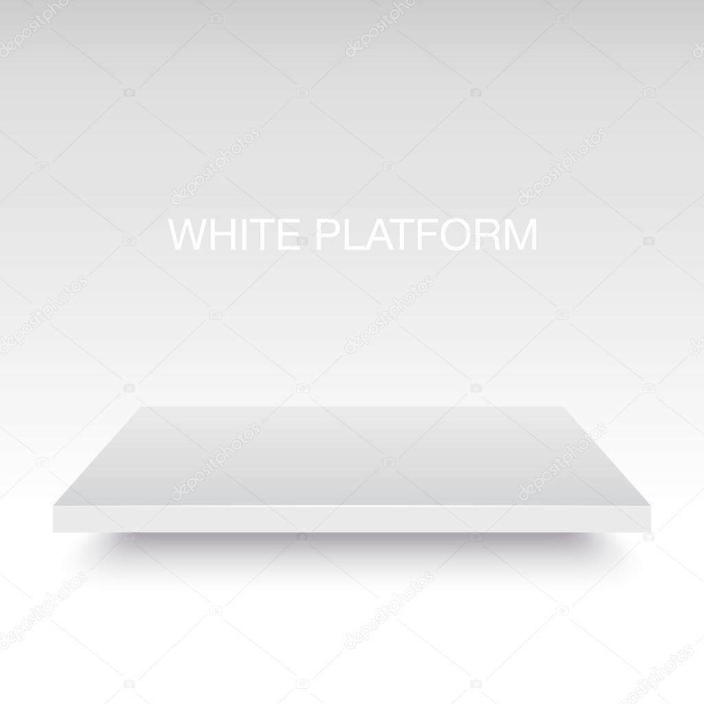 White platform stand