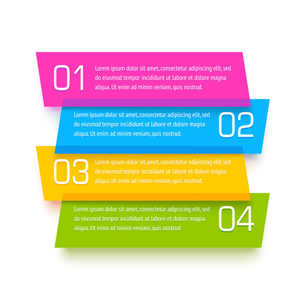 Set of transparent plastic banners