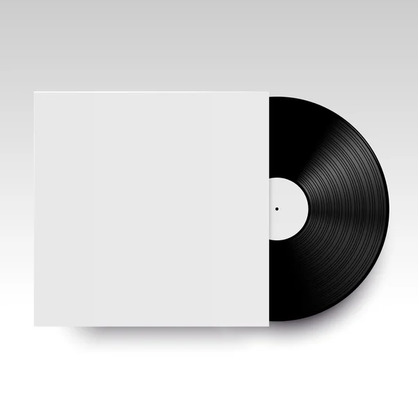 Disque vinyle avec son couvercle — Image vectorielle