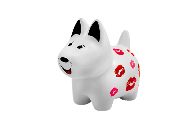 Öpücüklere seramik köpek