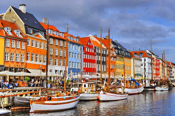 Дания Copenhagen Nyhavn — стоковое фото