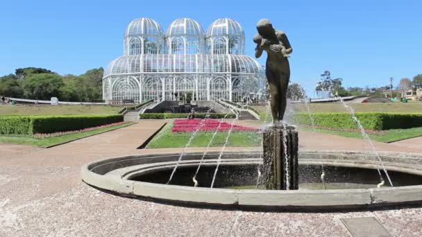 Jardim botânico em Curitiba, Brasil . — Vídeo de Stock