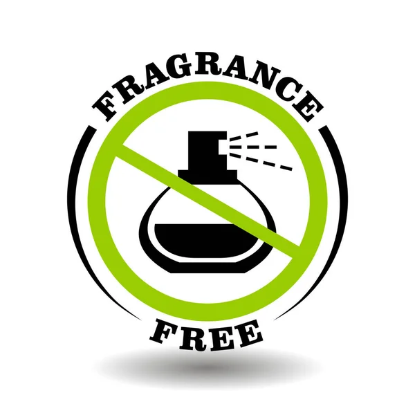 Fragrance Free Vector Stamp Prohibited Perfume Bottle Icon Natural Organic — Stock Vector