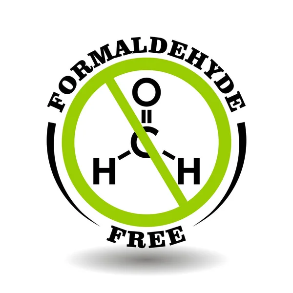 Prohibited Vector Stamp Formaldehyde Free Bio Packaging Label Sign Formaldegid — Stock Vector
