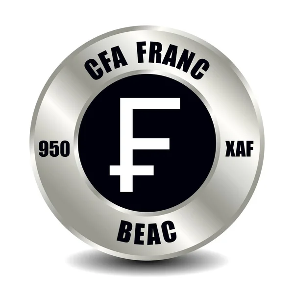 Cfa Money Icon Isolated Silver Coin Vector Sign Currency Symbol Royalty Free Stock Vectors