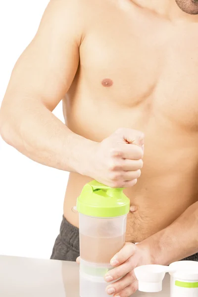 Protein shake spor fitness sağlıklı yaşam tarzı — Stok fotoğraf