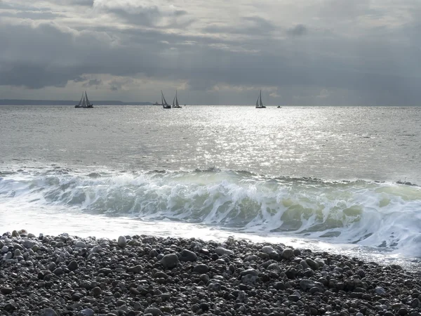 Море океан хвилі Mancher Франції — стокове фото