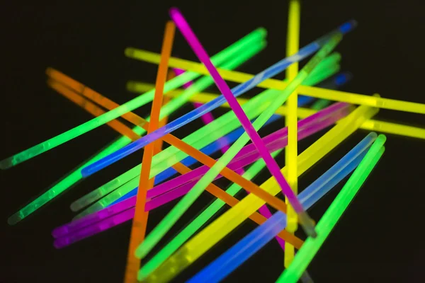 Luci colorate fluorescenti al neon — Foto Stock