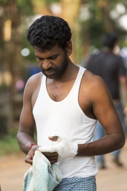 Belgesel yayın. Pondicherry Jipmer hastane, Hindistan - 1 Haziran 2014. Tam belgesel hasta ve aile hakkında. Documetary yazı işleri.