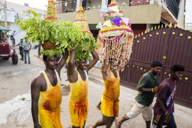 Belgesel görüntü. Yazı işleri. Tapınak Festivali Hindistan