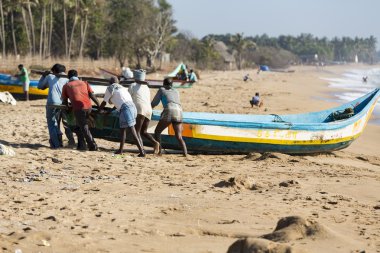 Belgesel görüntüleri: balıkçılar Pondichery, Hindistan