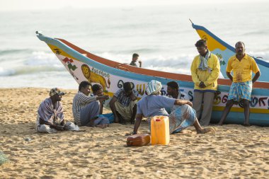 Belgesel görüntüleri: balıkçılar Pondichery, Hindistan