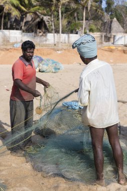 Belgesel görüntüleri: balıkçılar Pondichery, Hindistan
