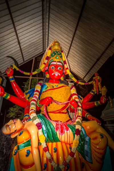 Puducherry Índia Dezembro Circa 2019 Férias Hindus Religiosas Festival Noturno — Fotografia de Stock