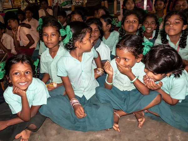 Puducherry Índia Dezembro Circa 2019 Colegas Turma Alunos Felizes Não — Fotografia de Stock