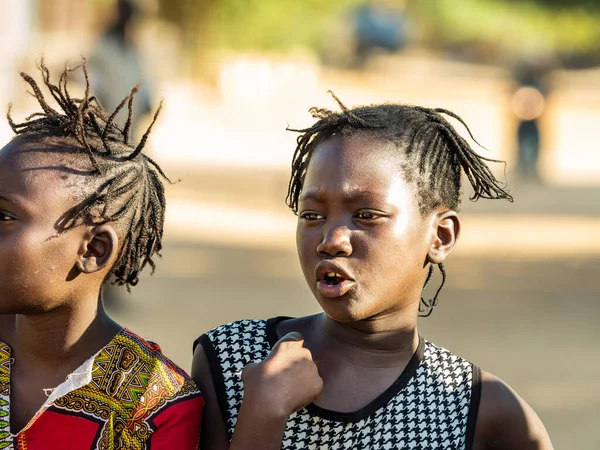 Mbour Senegal Januar Circa 2021 Porträt Unbekannter Senegalesischer Kinder Die — Stockfoto